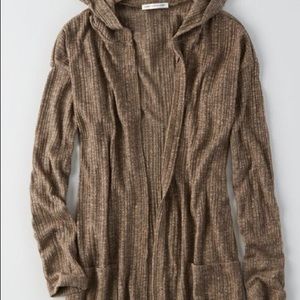 American Eagle Feather Light Hooded Cardigan